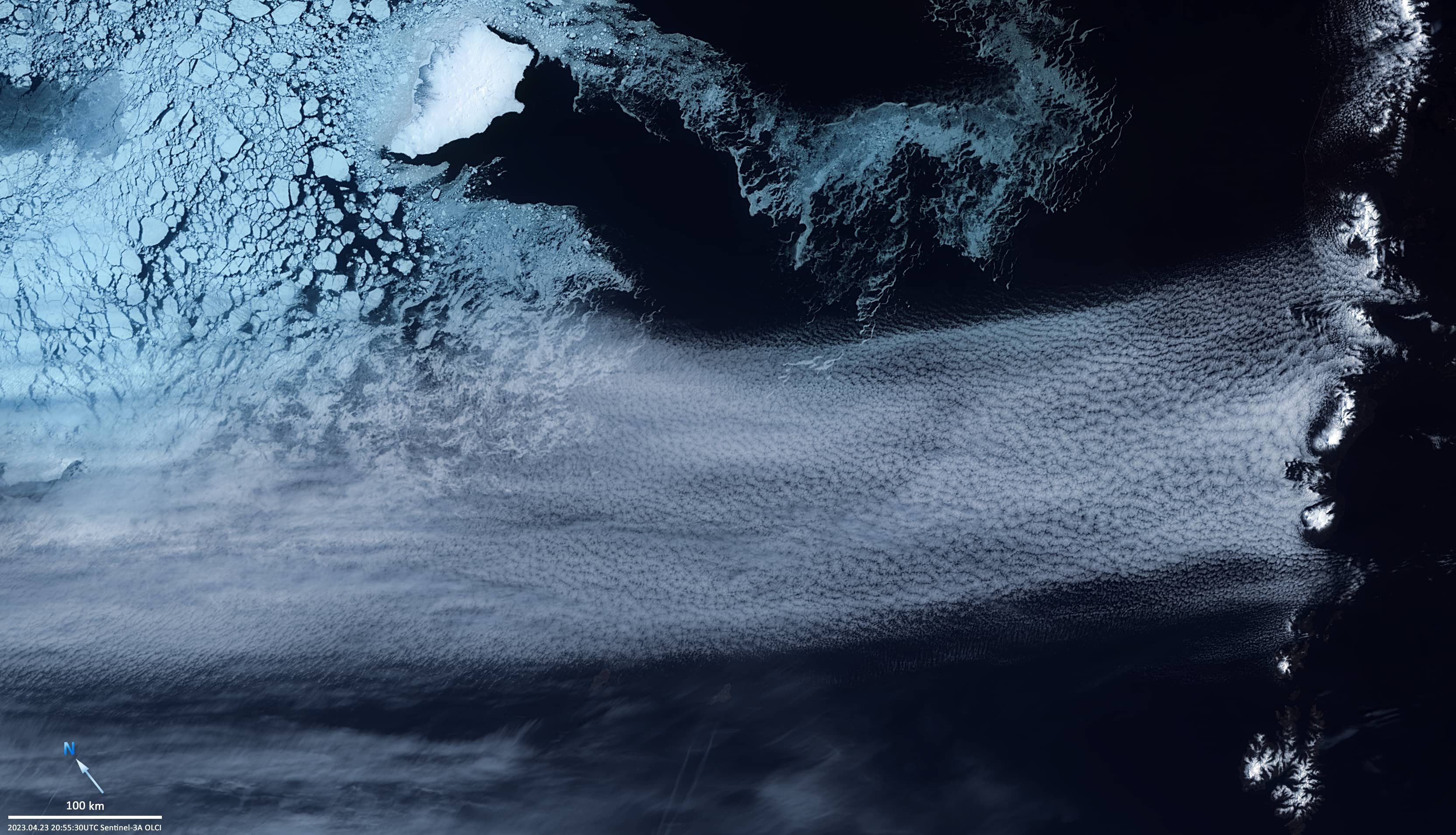 Convective clouds over the Bering Sea